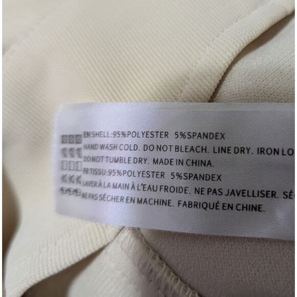 Anthropologie En Saison XS Cream Tailored Slim Bootcut Pants Stretch Neutral - Picture 6 of 6